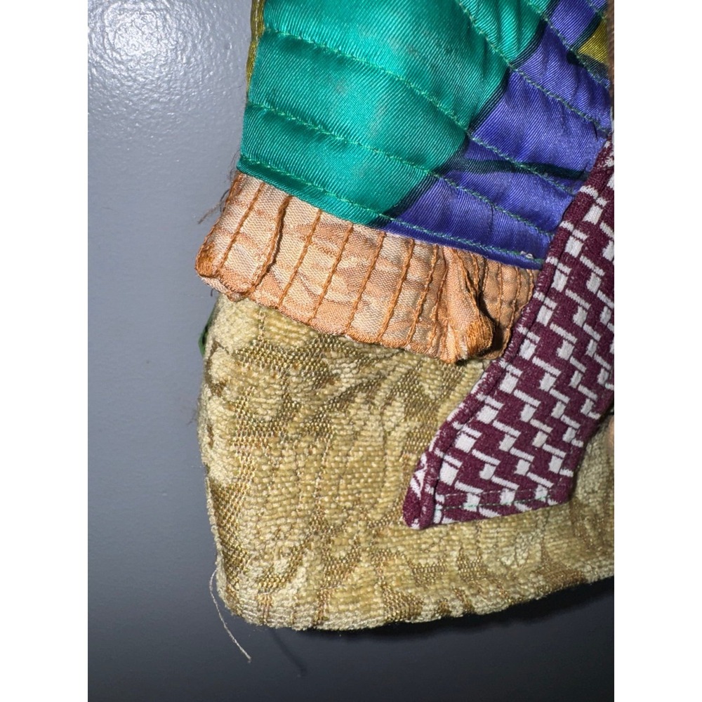 Handbags for Healing crewel stitched fabric ruffle handmade crossbody bag purse - Picture 7 of 12